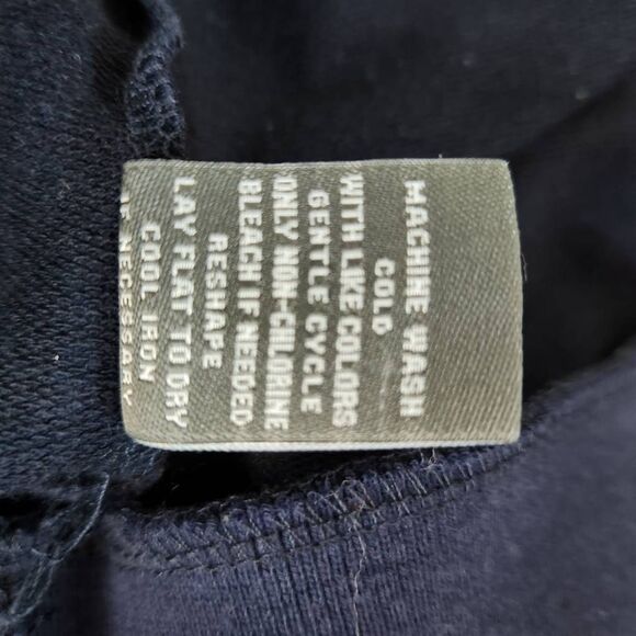 89th & Madison Navy Knit Top with Black Lace Accents Size Medium Navy Pullover - Picture 8 of 8